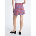 thumbnail image 3 of Free Assembly Women's Fit and Flare Plaid Mini Sweater Skirt, Sizes, XS-XXL, 3 of 5