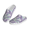 thumbnail image 2 of Disketp Lavender Flowers Women's Men's Slippers Plush Slip-On House Slipper for Winter Indoor Soft Cushion Non-slip Fluffy Slides Slippers-35/36, 2 of 7