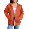 thumbnail image 6 of Girls Boys Oversized Hoodies Full Zip Hooded Sweatshirt Soft Fleece Lining Jacket Lightweight Warm Outerwear Fall Winter Coat, 6 of 7