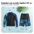 thumbnail image 2 of Abbraccia Traje de buceo, protector solar para pareja, secado rápido, manga larga, dos piezas, surf, piscina termal, 2 of 6