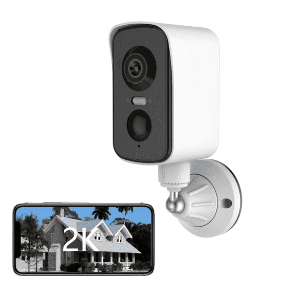 Laxihub Magnetic Base Wifi Camera 340° Pan Function 3MP High Resolution Outdoor Rechargeable Battery Color Night Vision with Spotlight