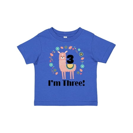 

Inktastic 3rd Birthday Llama for Girl Gift Toddler Toddler Girl T-Shirt