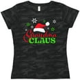 thumbnail image 3 of Inktastic Grandma Claus with Christmas Santa Hat and Snowflakes Women's T-Shirt, 3 of 5