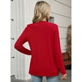 thumbnail image 7 of Chiclily Womens Lightweight Long Sleeve Cardigan Casual Flowy Soft Open Front Knit Cardigans Sweaters, Red Size M, 7 of 7