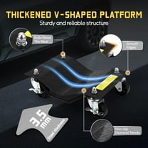 Accreate Car Dolly Set of 2-4000LB Capacity Heavy Duty Vehicle Wheel Dollies for Moving Cars, Trucks, SUVs - 3" Reinforced Steel Wheels, Anti-Slip Curved Design