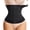 Black-3X-Large, variant on Black Waist Cincher Corset Shapewear with Front Hook & Eye Closure