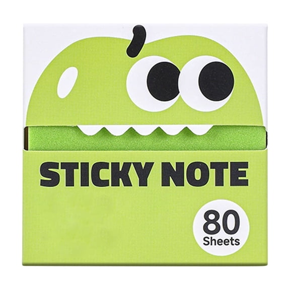 Transparent Glitter Sticky Notes, 480 Sheets Cute Shimmer Sticky Notes for Journaling, Reading & Planning,Light Green 1PCS