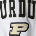 thumbnail image 4 of Men's Colosseum White Purdue Boilermakers Arch & Logo Crew Neck Sweatshirt, 4 of 4