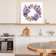 thumbnail image 6 of Purple Rose Wall Art Painting on Canvas, Spring Flower Watercolor Modern Floral Leaf Canvas Art Home Prints Wall Art Framed Modern Artwork for Living Room Bedroom Wall Decor 8x8in, 6 of 9