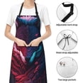 thumbnail image 6 of Easygdp Cool Wolf Head Waterproof Apron with Pockets Adjustable Cooking Aprons Kitchen Bib Cute Apron for Kitchen, Cooking & Baking, 6 of 8