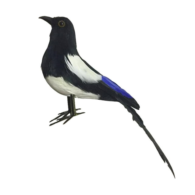 Urraca pájaro de simulación adorno de jardín artesanías realistas estatua de pájaro Artificial para fotografía utilería jardín patio arte césped 21cm