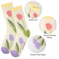 thumbnail image 4 of 4 pares de calcetines para mujer novedad divertidos calcetines de tripulación niñas lindo animal colorido estampado floral tonto Funky Casual calcetines de algodón, 4 of 5