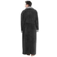 thumbnail image 6 of Mens Robe: AMITOFO Cozy Warm Soft Plush Fleece Robes for Men Long Length - Thick Winter Spa Bathrobe for Men Gifts with Pocket Gray, L, 6 of 8