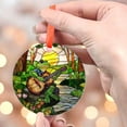 thumbnail image 4 of Ornament Window Hanging, Frog Playing Guitar Suncatcher Diamond Glass Panel Funny Sun Catchers Decor for Birthday for Women, Men, Wife, Aunt, and Mom, 2025, Seasonal Holiday, 4 of 5