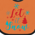 thumbnail image 4 of Inktastic Let It Snow, Snowflakes, Trees, Christmas, Xmas Boys or Girls Baby Bib, 4 of 4