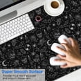 thumbnail image 2 of Long Mouse Pads for Desk,Black White Halloween Skull Bat Moon Desk Mats on Top Of Desks, Desk Mouse Pad Extra Large with 3mm Non-Slip Base and Stitched Edge for Gaming,Work,Home 47.3"x23.6", 2 of 5