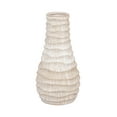 thumbnail image 2 of Sagebrook Home Porcelain, Coastal Vase, Ivory, Cylinder, 2 of 9