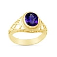 thumbnail image 2 of AFFY Celtic Lady's Simulated Alexandrite Ring In 14K Yellow Gold Plated 925 Sterling Silver Jewelry for Ladies, Ring Size 14, 2 of 4