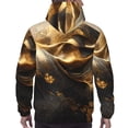 thumbnail image 7 of Pofeuu Luxurious Gold Flow Print Mens Casual Hooded Collar Drawstring Hoodies Pullover Sweatshirts Casual Long Sleeve Shirts-3X-Large, 7 of 7