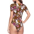 thumbnail image 4 of Naloa Flower Bunny Women's Short-Sleeved Onesie, One-Piece Swimsuit for Parties, dates, clubs - Large, 4 of 9