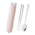 thumbnail image 1 of Siruishop Spoon Chopsticks Set Flatware with Case ,Gadgets, Travel Utensils ,Portable Cutlery Set for Daily Use Kitchen Camping Student Pink 3 Pieces, 1 of 8