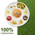 thumbnail image 2 of 200pcs Biodegradable Divided Plates, Heavy-Duty Sugarcane Serving Tray for Events, Weddings & Celebrations, Sustainable Party Tableware, 2 of 8