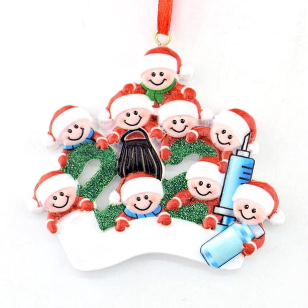 Resina De Navidad Navidad Familia Diy Bendiciones Escritas A Mano Colgantes De Muñeco De Nieve Regalo Para Amigo O Familia Speravity HA040823-50