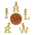 thumbnail image 3 of A to Z Any Any One 14K Yellow Gold Letter Pendant Charm, 3 of 10
