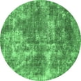 thumbnail image 1 of Ahgly Company Indoor Round Abstract Emerald Green Modern Area Rugs, 8' Round, 1 of 4