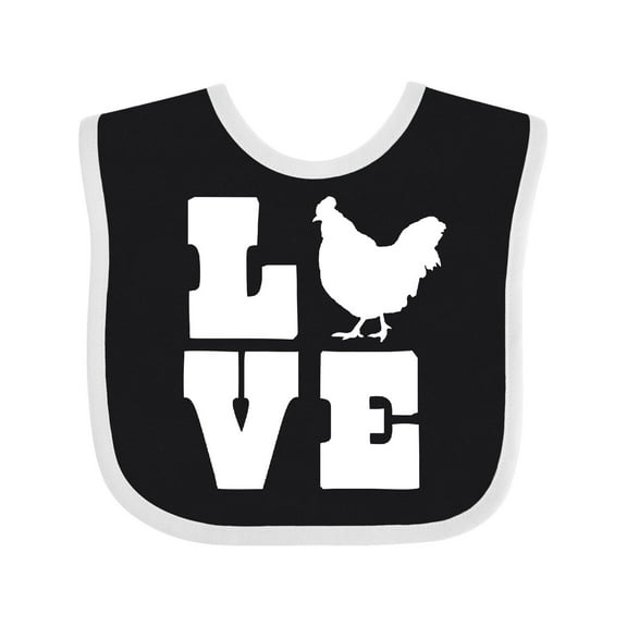 Inktastic Love Chickens Boys or Girls Baby Bib