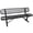 Black, variant on STICCIO 6 ft Outdoor Metal Patio Bench with Back, 3-4 Person Seat Commercial Park Bench for Yard Garden, Blue