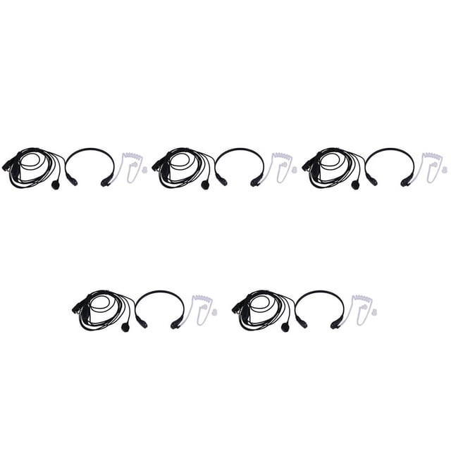 5X Micrófono de Garganta Vibración Auricular Auricular para Radio Bidireccional Uv-5R Uv-82 Uv-B6 -888S Auricular Walkie Talkie