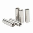 thumbnail image 5 of 5 Pieces M12 Stainless Steel Round Coupling Nut Female Thread Rod Connector Fastener Hardware, 5 of 5