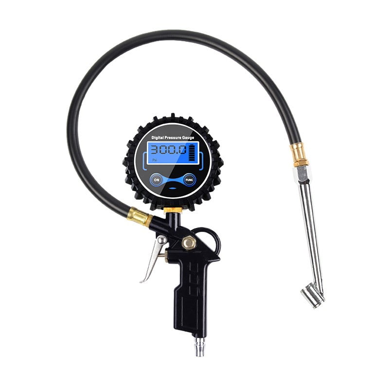 AIR TIRE INFLATOR WITH HIGH ACCURATE LCD DIGITAL PRESSURE GAUGE W/DUAL CHUCK NEW