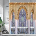 thumbnail image 3 of Vintage Moroccan Shower Curtains Arch Ethnic Style Floral Architecture Home Wall Hanging Cloth Bathroom Curtain r With, 3 of 6