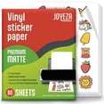 thumbnail image 1 of Papel adhesivo de vinilo imprimible JOYEZA para impresora de inyección de tinta, 80 hojas, 1 of 8