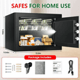 thumbnail image 4 of 1.3 Cubic Feet Fireproof Small Safe Box with Digital Keypad, Spare Keys, and Removable Shelf Bestseling, 4 of 6