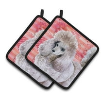 Caroline's Treasures Poodle Love Pair of Pot Holders