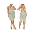 thumbnail image 5 of Biekopu Women Summer Bodycon Dress, Strapless Backless Flower Ruffled See-through Midi Dress, 5 of 5