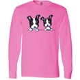 thumbnail image 3 of Inktastic Boston Terriers (dark Apparel) Long Sleeve T-Shirt, 3 of 5