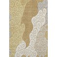 thumbnail image 2 of Addison Rugs Mayfield Premium Machine Washable Transitional Spiral Gold Rectangle Rug, 8' x 10', 2 of 8