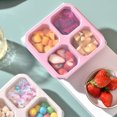 thumbnail image 4 of Boîte de Séparation pour Dessert Ne Ficelle Pas Goût Boîte Bento Quatre Compartiments Collations Collations Boîte de Rangement pour Déjeuner Plats de Cuisine Rose, 4 of 6