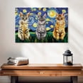 thumbnail image 2 of Elephant Stock Cats Starry Night Wall Art - Horizontal Canvas Wall Art - Living Room Wall Decor - Animal Canvas - Yellow And Blue Decor - 24" x 16", 2 of 8
