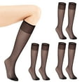 thumbnail image 4 of BLOCLOALO 5 Pc Short Socks Women Calf Socks 5 Pairs of Women's Silk Thigh High Socks Nylon Socks forWomen Tights Knee High Socks forBoots Comfortable Thin Socks Breathable Socks Black One Size, 4 of 4