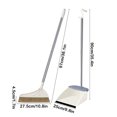 thumbnail image 3 of Broom and Dustpan Set with Long Handle, Upright Standing Design, Indoor Outdoor Cleaning Combo, Khaki (B), 3 of 6