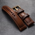 thumbnail image 4 of WANGQ Handmade Top Layer Cowhide Strap, 20MM 22MM 24MM For Bronze Watch, Pure Copper Clasp, Vintage Men's Watch Chain, 4 of 6