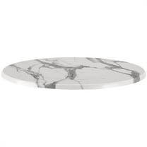 Holland Bar Stool OD36RWM 36 in. Dia. White Marble, Indoor & Outdoor All-Season Round Enduro Table Top, White & Marble Satin