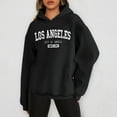thumbnail image 4 of Los Angeles Hoodie 2025 Streetwear Long Sleeve Oversized Hoodies with Pocket Hooded Sweatshirt Hoodie Women Pullover, 4 of 5