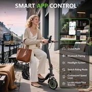 Electric Scooter with Seat, 8.5 E Scooter for Adults Max Speed 19 MPH, Powerful 350W Motor, 15 Miles Long Range, Max Speed 19 MPH