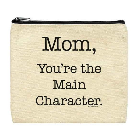 ThisWear Gifts for Mom From Son Mom You're the Main Character Makeup Bag